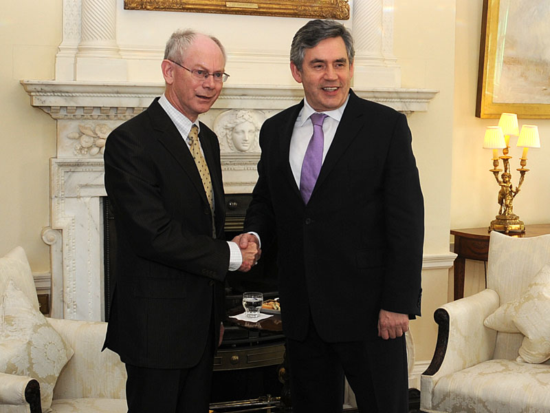 Herman Van Rompuy und Gordon Brown
